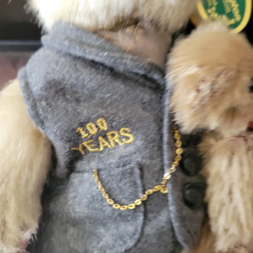 Ted E Bearington 100 Years Bear Fax Mohair Tags 1902-2002 Limited Edition Plush